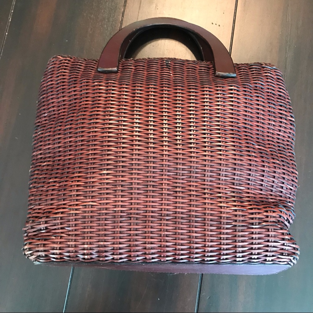Fossil Woven Leather Handbag